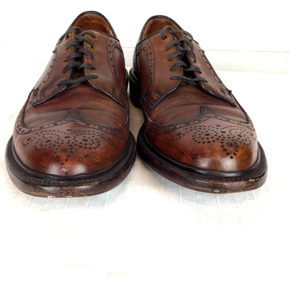 Vintage Wright Arch Preserver Wingtip Brogues 9.5 - image 4